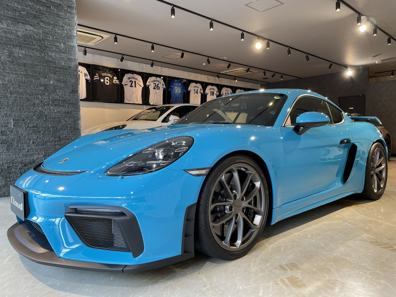 ポルシェ 718 ケイマン GT4 6速MT マイアミブルーPCCB ブラック